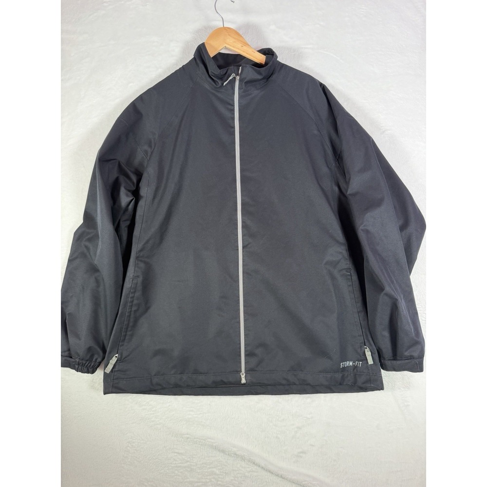 Nike Golf Storm-FIT Jacket Black Full Zip Waterproof Windbreaker Men's XXL